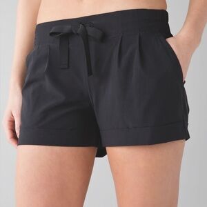 Black Women's Drawstring Waist Shorts